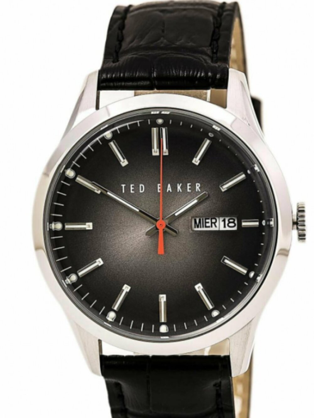 Ted Baker Men's Jamdat Gradient Watch, Black Croc Leather Band